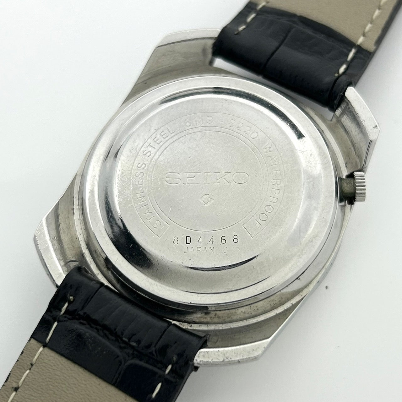 【稼働品/新品ベルト】SEIKO セイコー 5 ファイブ 腕時計 メンズ 自動巻き 6119-8220 21石 デイデイト シルバー文字盤 アナログ ビンテージ アンティーク クラシック レトロ ビジネスウォッチ クリーニング済 G4