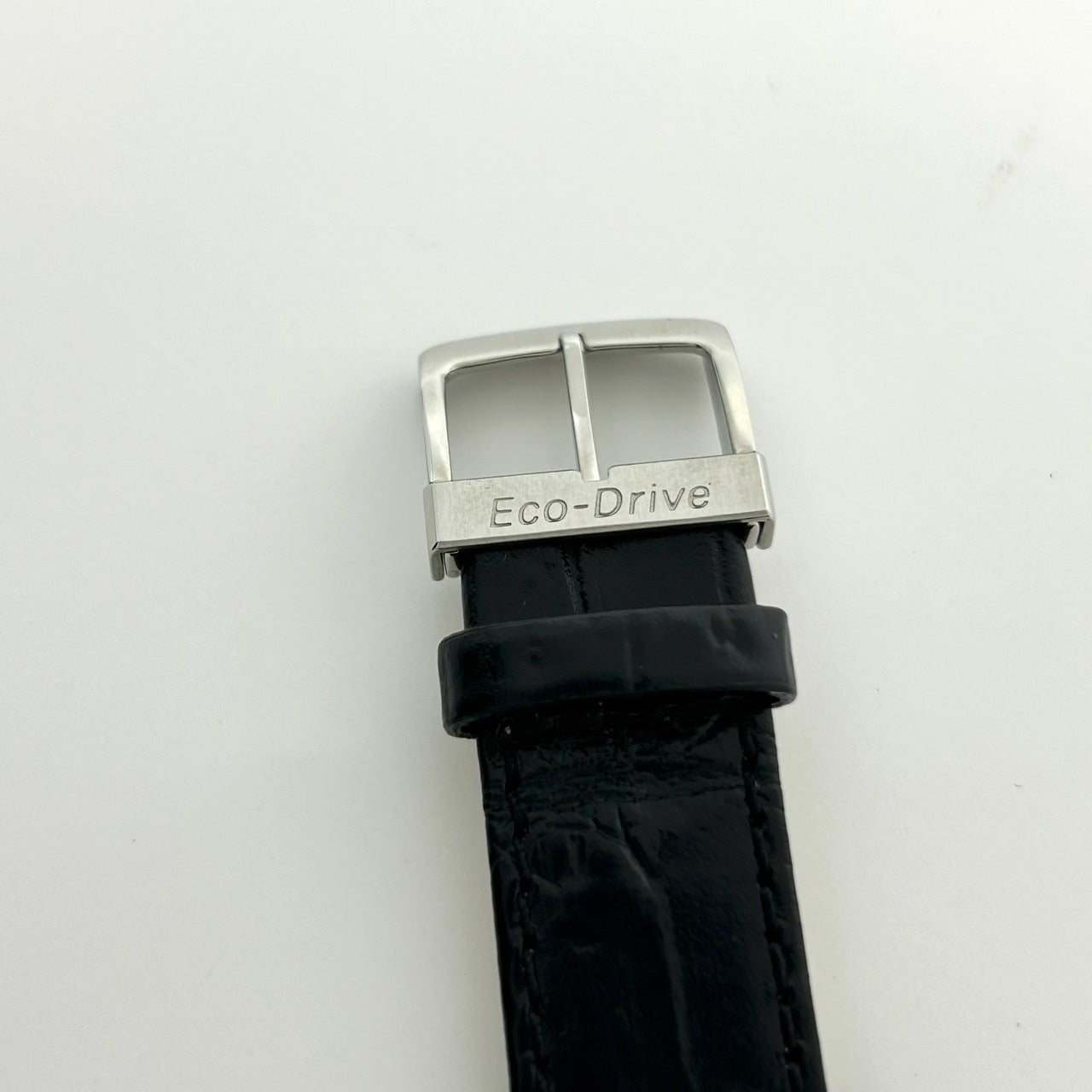 【稼働品/極美品/箱付】CITIZEN シチズン STILETTO G431-T011683 エコドライブ メンズ 腕時計 ソーラー 薄型 シルバー 白文字盤 ブラックレザーベルト ドレスウォッチ エレガント クラシック ビジネス クリーニング済 G