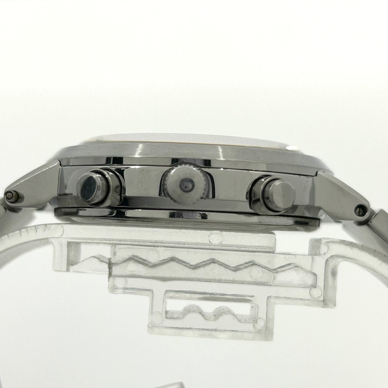 【電池交換済／稼働品】 CITIZEN シチズン xC クロスシー メンズ 腕時計 0560-H16889 クオーツ クロノグラフ デイト 青文字盤 シルバー ステンレススチール アナログ エレガント クラシック ビジネス フォーマル クリーニング済 G4