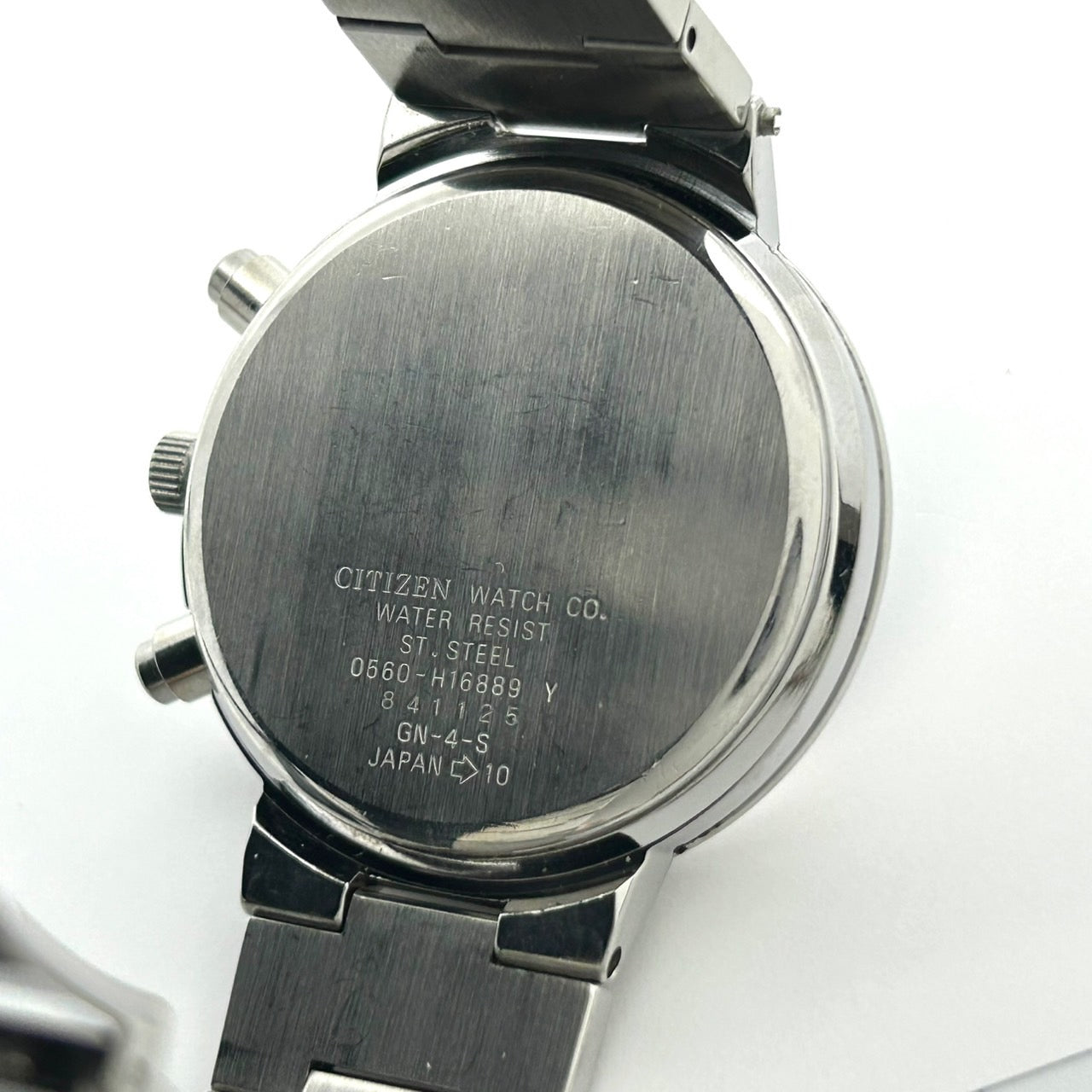【電池交換済／稼働品】 CITIZEN シチズン xC クロスシー メンズ 腕時計 0560-H16889 クオーツ クロノグラフ デイト 青文字盤 シルバー ステンレススチール アナログ エレガント クラシック ビジネス フォーマル クリーニング済 G4