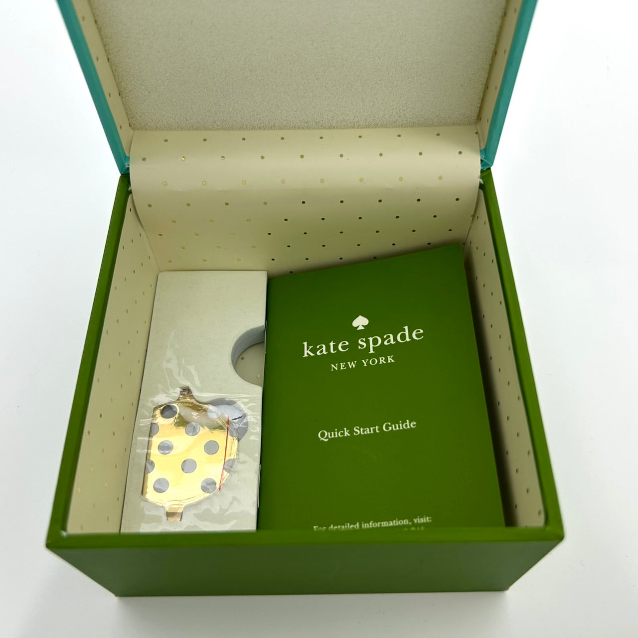 【電池交換済／稼働品／美品／箱付】 Kate Spade ケイトスペード スマートウォッチ KST23100 レディース 腕時計 ハイブリッド アナログ cheers! シャンパン ブラック文字盤 ゴールド ブラックレザーベルト エレガント フェミニン G