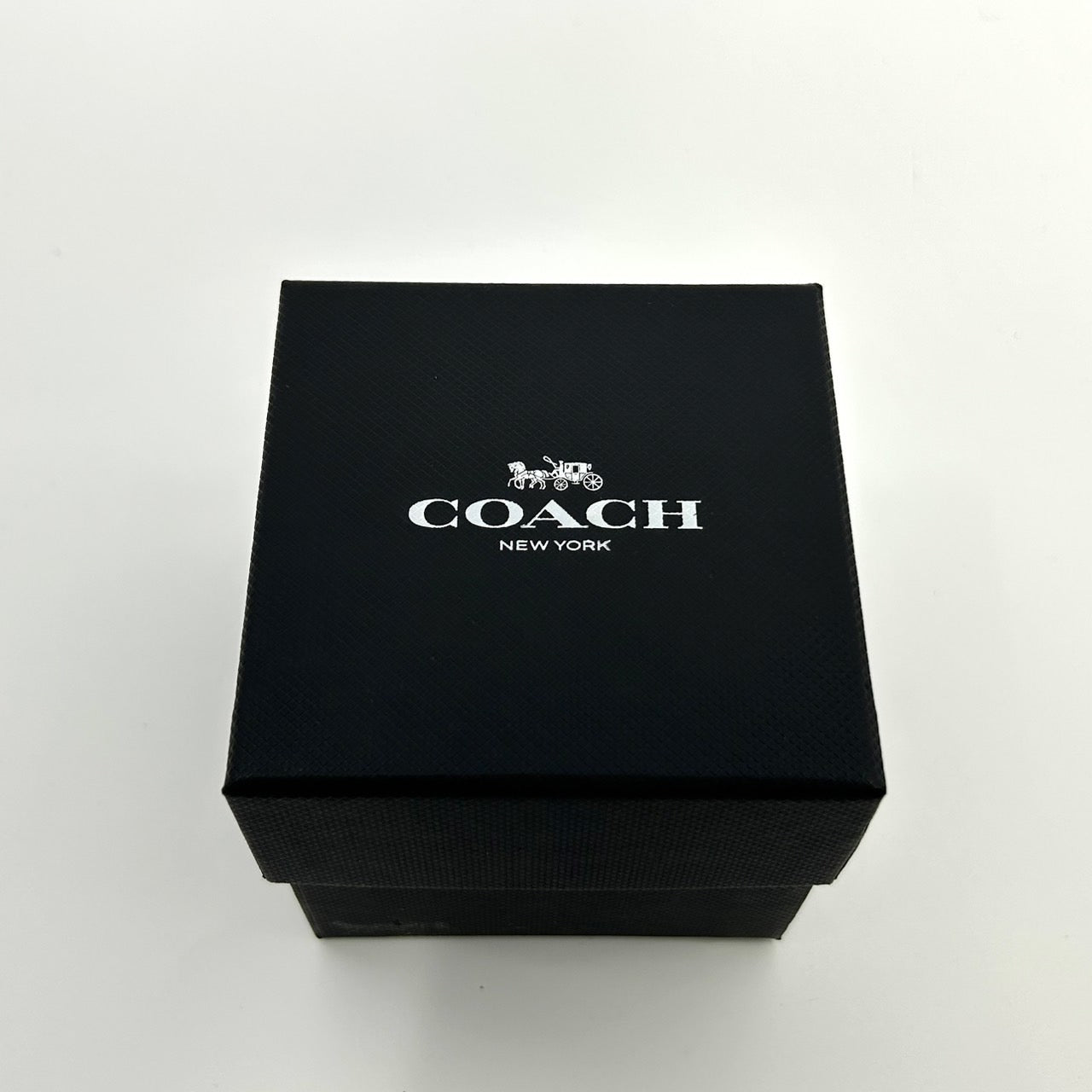 【電池交換済/未使用級/箱付】COACH コーチ PERRY ペリー レディース 腕時計 CA.124.2.34.2022 クオーツ アナログ ブラック文字盤 ローズゴールド 黒革ベルト クラシック ドレスウォッチ ビジネス フォーマル クリーニング済 G