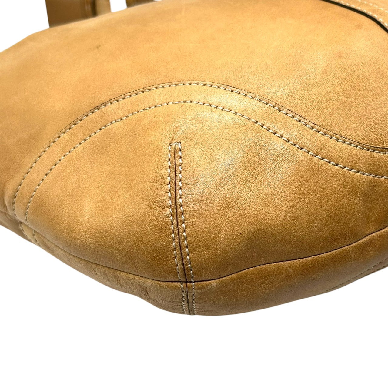 COACH コーチ ショルダーバッグ ホーボーバッグ 3651 レザー キャメル ブラウン ワンショルダー 肩掛け レディース シルバー金具 ビンテージ クラシック シンプル デイリーユース 通勤 通学 A4収納可能 クリーニング済み S44