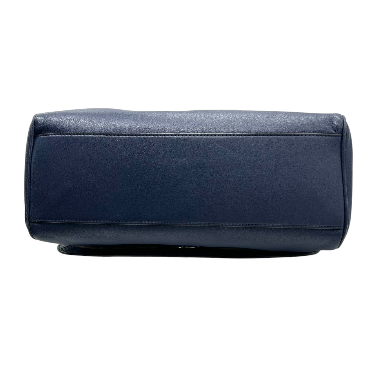 【美品／クリーニング済】COACH コーチ レガシー 22386 2WAY ハンドバッグ ショルダーバッグ パーフォレイテッドレザー ネイビー イエロー レディース 肩掛け 斜め掛け 大容量 タッセル チャーム付 エレガント 自立可 S31