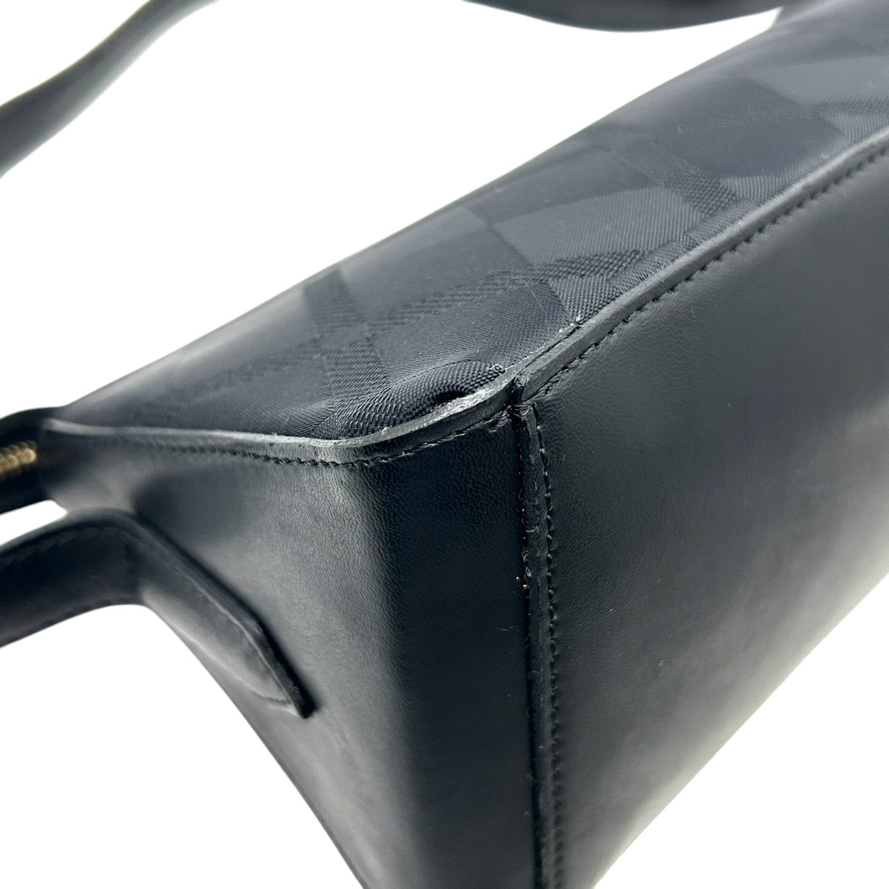 【美品／クリーニング済】 GIVENCHY ジバンシィ ジバンシー ハンドバッグ アクセサリーポーチ 4Gロゴ ナイロン レザー 黒 レディース トライアングル 三角 ピラミッド型 ミニバッグ ビンテージ クラシック フォーマル パーティー S31