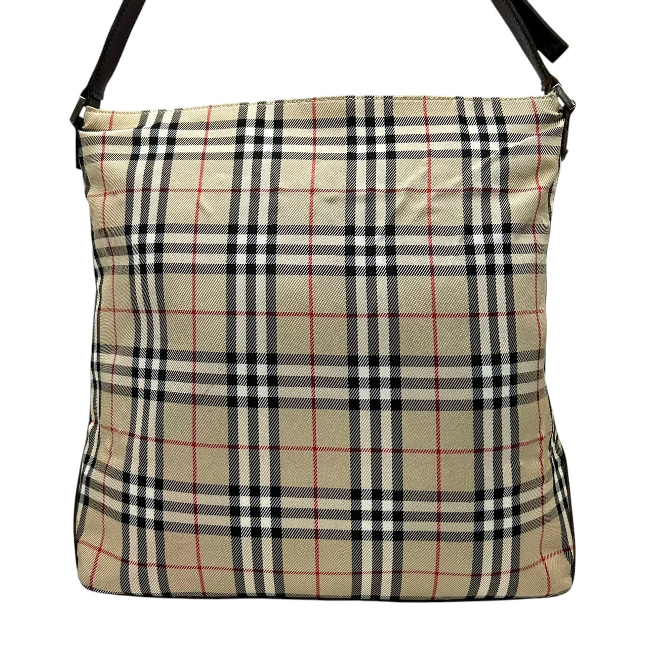 Burberry バーバリーブルーレーベル ショルダーバッグ ノバチェック スクエア型 キャンバス レザー ブラウン系 レディース 肩掛け 斜め掛け クロスボディ 定番 人気 クラシック ビンテージデザイン S31