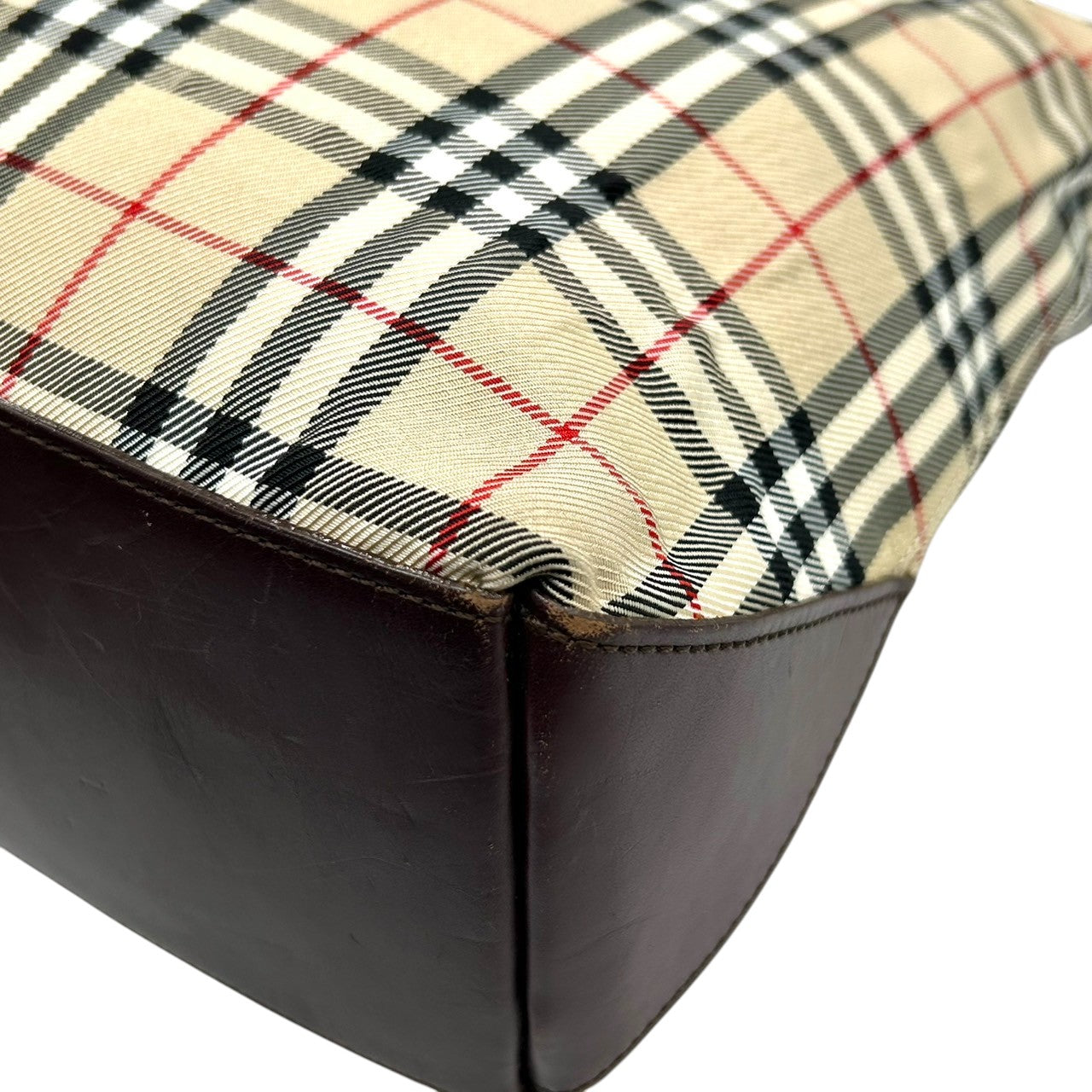 Burberry バーバリーブルーレーベル ショルダーバッグ ノバチェック スクエア型 キャンバス レザー ブラウン系 レディース 肩掛け 斜め掛け クロスボディ 定番 人気 クラシック ビンテージデザイン S31