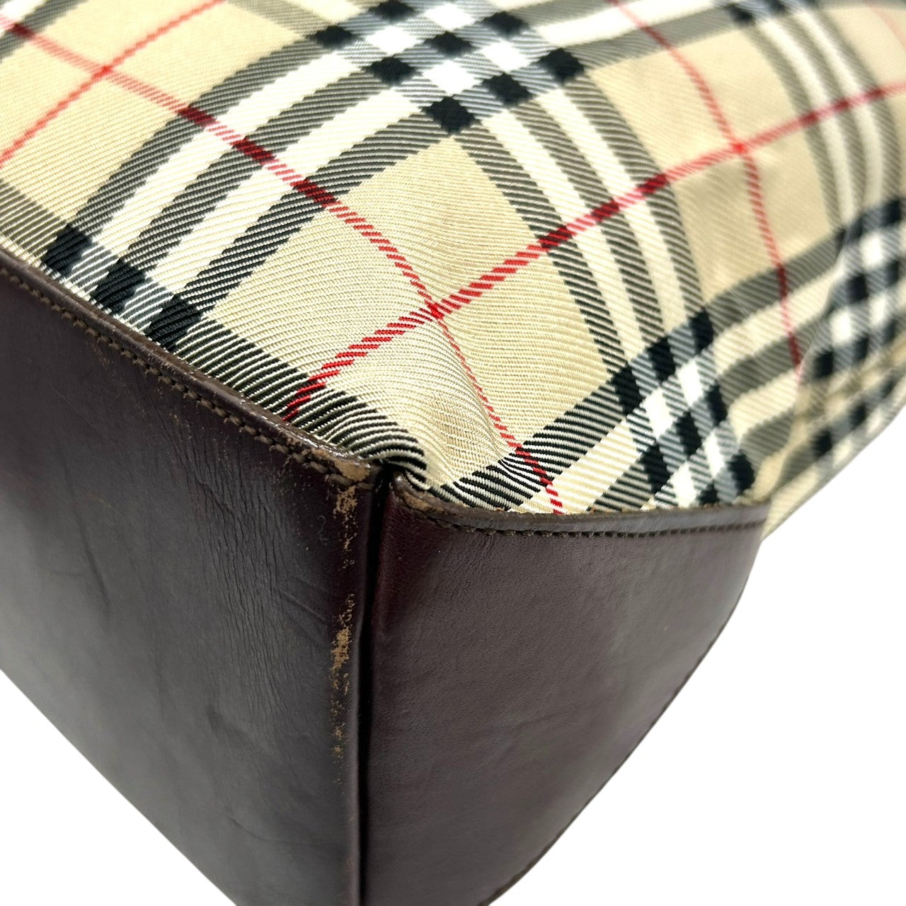 Burberry バーバリーブルーレーベル ショルダーバッグ ノバチェック スクエア型 キャンバス レザー ブラウン系 レディース 肩掛け 斜め掛け クロスボディ 定番 人気 クラシック ビンテージデザイン S31