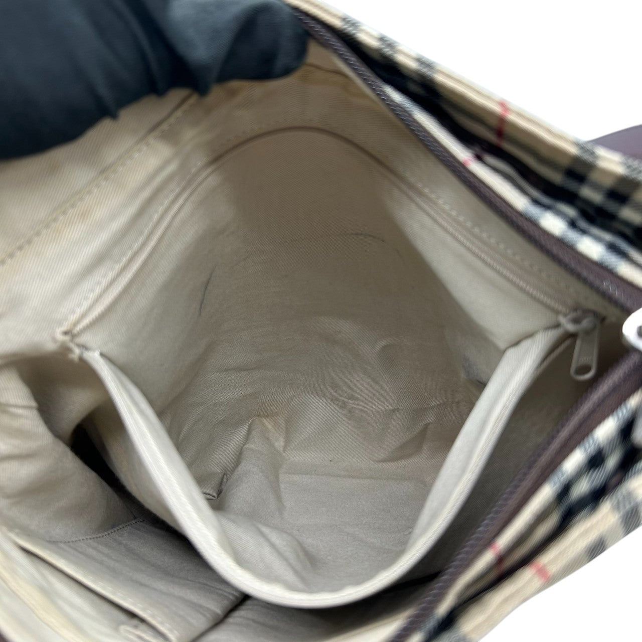 Burberry バーバリーブルーレーベル ショルダーバッグ ノバチェック スクエア型 キャンバス レザー ブラウン系 レディース 肩掛け 斜め掛け クロスボディ 定番 人気 クラシック ビンテージデザイン S31