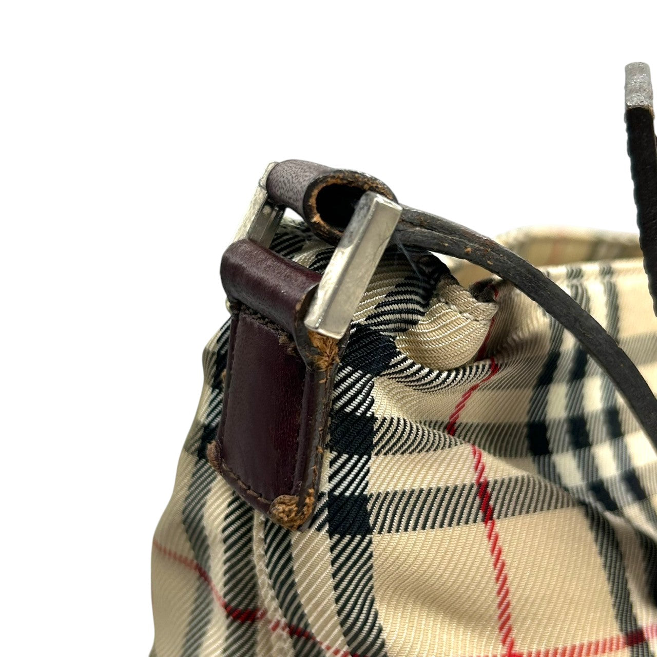 Burberry バーバリーブルーレーベル ショルダーバッグ ノバチェック スクエア型 キャンバス レザー ブラウン系 レディース 肩掛け 斜め掛け クロスボディ 定番 人気 クラシック ビンテージデザイン S31