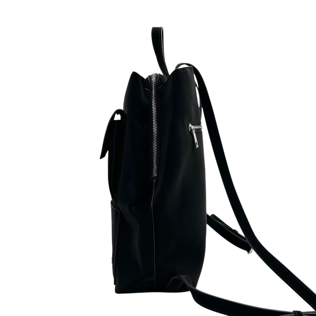 Desigual デシグアル バックパック リュックサック ブラック 黒 レディース メンズ ユニセックス 多機能ポケット A4収納可 PVC スタイリッシュ モダンデザイン 通勤 通学 カジュアル ロゴ シルバー金具 クリーニング済み s49