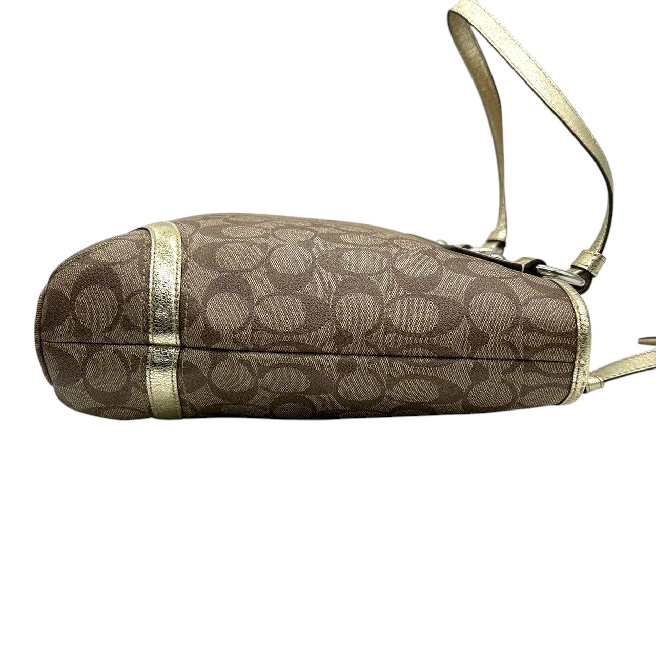 【未使用級】 COACH コーチ トートバッグ F18853 シグネチャー スター 星柄 PVC レザー ブラウン ゴールド レディース A4収納可 肩掛け チャーム付 通勤 通学 エレガント キュート 大容量 s49