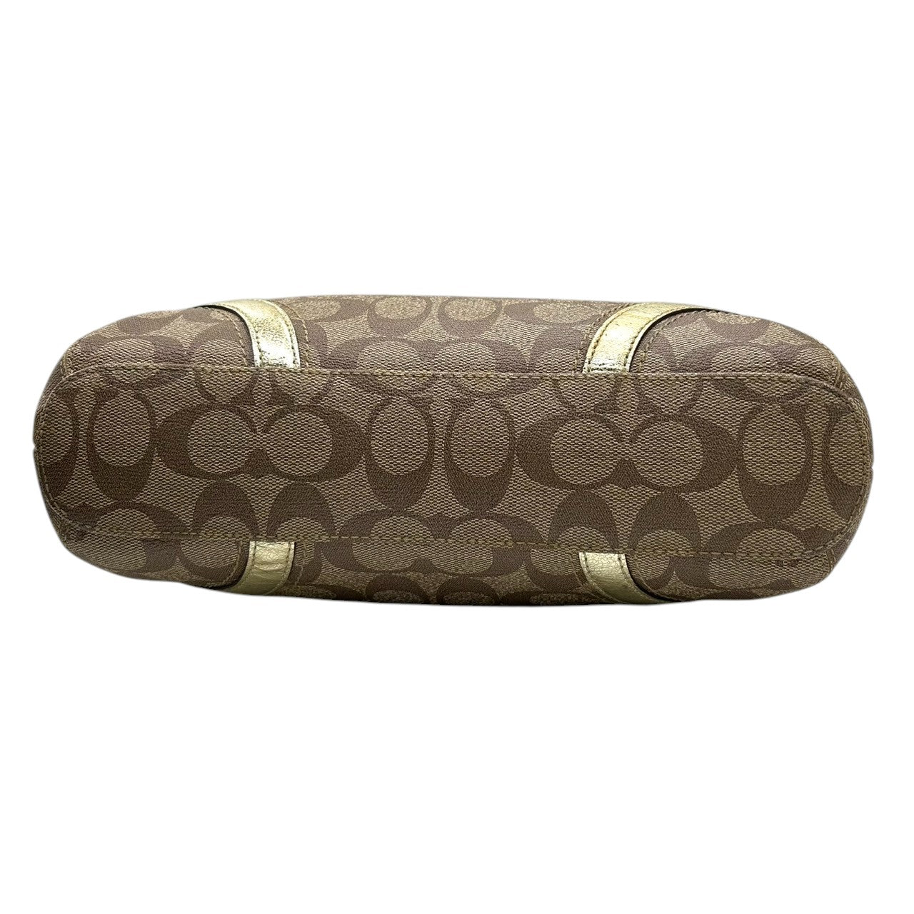 【未使用級】 COACH コーチ トートバッグ F18853 シグネチャー スター 星柄 PVC レザー ブラウン ゴールド レディース A4収納可 肩掛け チャーム付 通勤 通学 エレガント キュート 大容量 s49