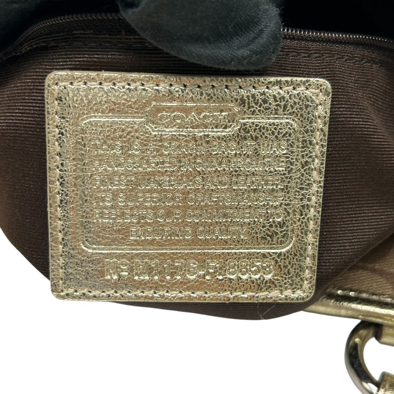 【未使用級】 COACH コーチ トートバッグ F18853 シグネチャー スター 星柄 PVC レザー ブラウン ゴールド レディース A4収納可 肩掛け チャーム付 通勤 通学 エレガント キュート 大容量 s49