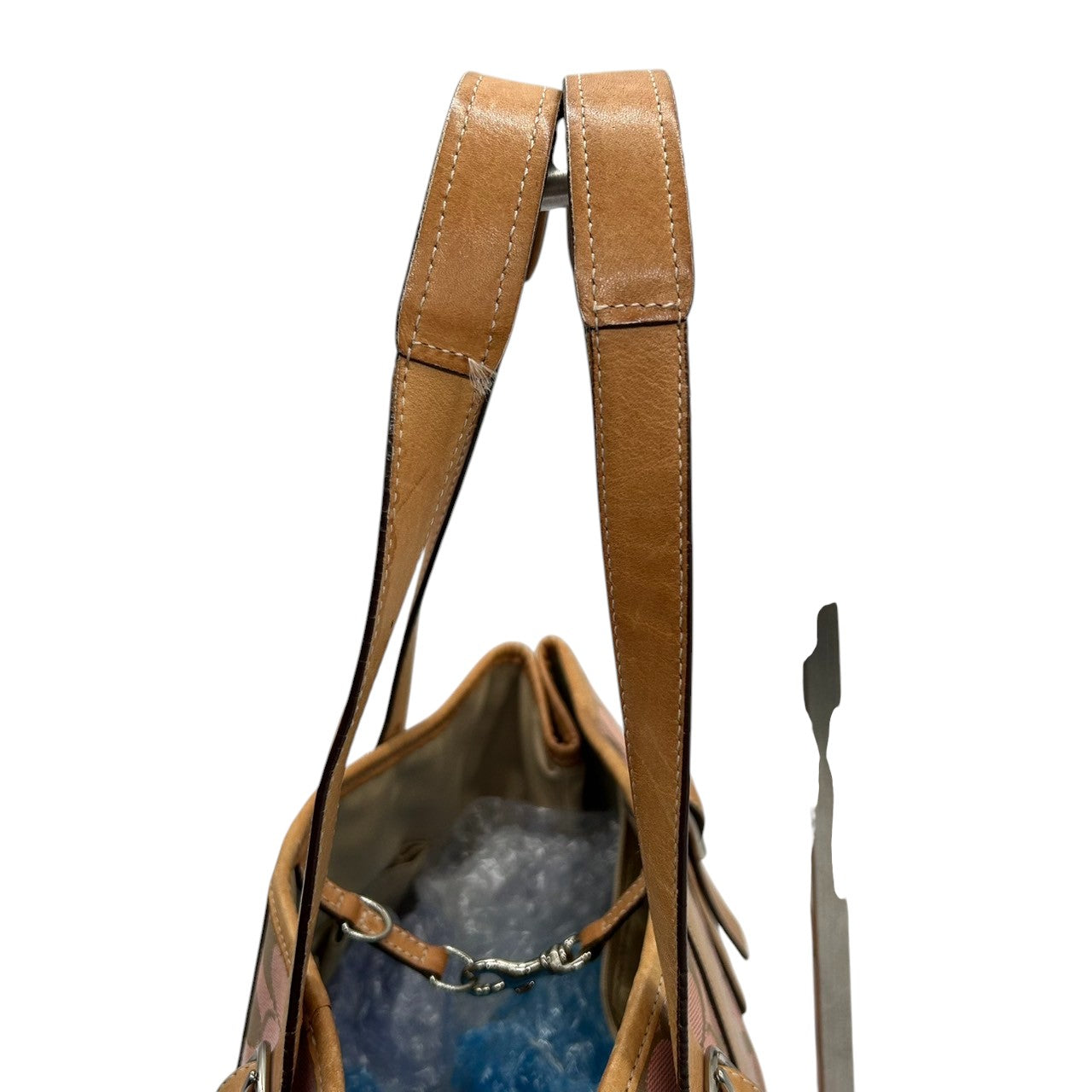 コーチ トートバッグ 6337 シグネチャー レディース COACH キャンバス レザー ピンク ベージュ 人気モデル 大容量 A4収納可 肩掛け 通勤 通学 クラシック エレガント チャーム付 クリーニング済み s49