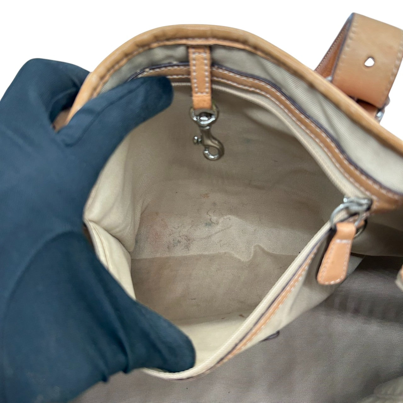 コーチ トートバッグ 6337 シグネチャー レディース COACH キャンバス レザー ピンク ベージュ 人気モデル 大容量 A4収納可 肩掛け 通勤 通学 クラシック エレガント チャーム付 クリーニング済み s49