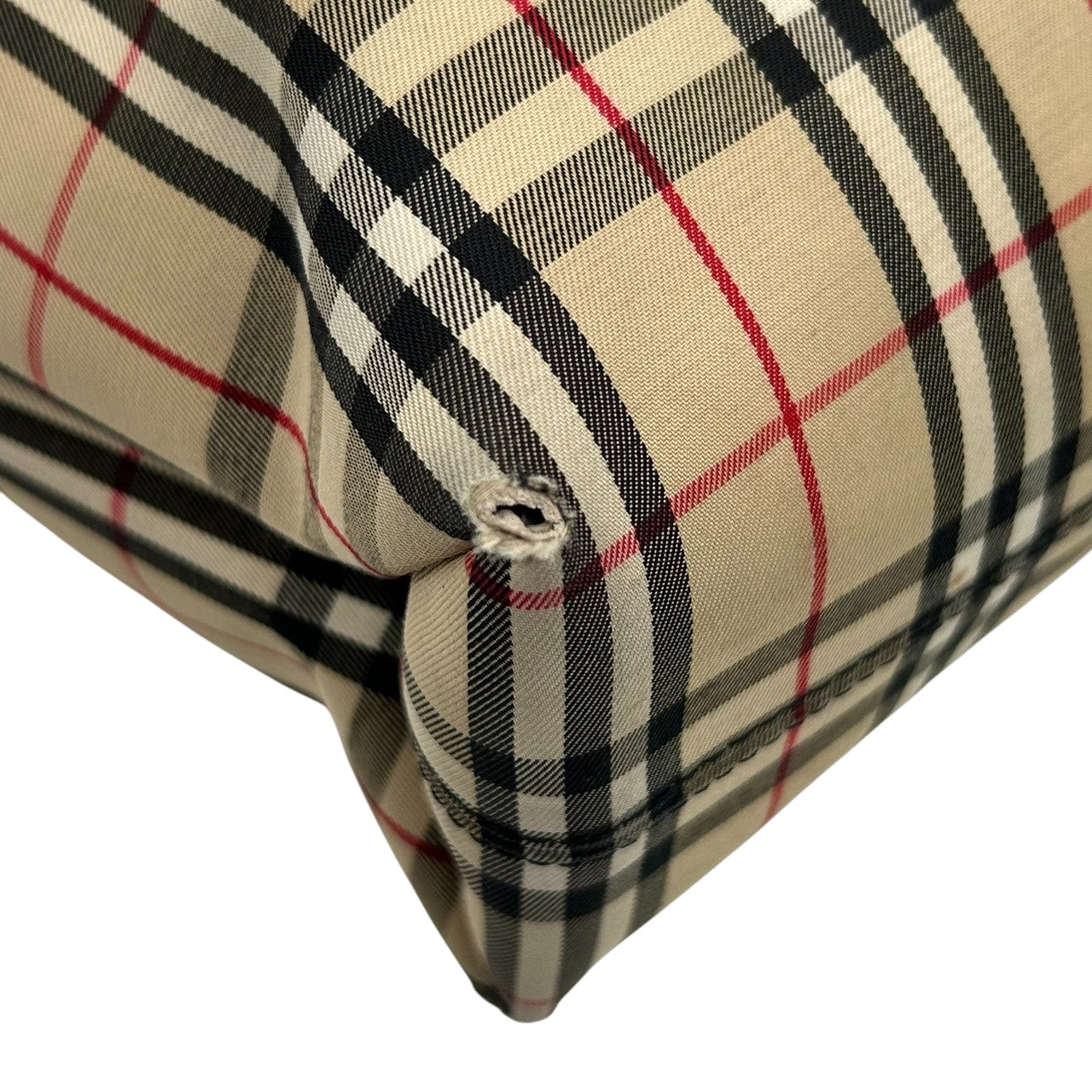 バーバリーロンドン トートバッグ ノバチェック レディース メンズ ユニセックス キャンバス レザー ベージュ A4収納可 肩掛け ハンドバッグ クラシック ヴィンテージ 通勤 通学 定番人気 BURBERRY LONDON s35
