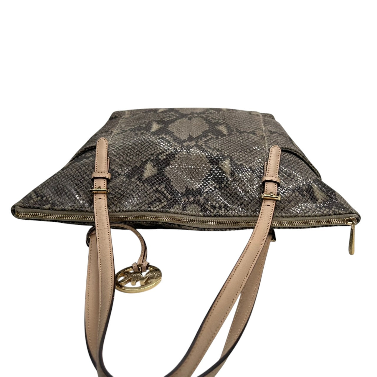 マイケルコース トートバッグ レディース MICHAEL KORS レザー 本革 A4収納可 肩掛け 大容量 通勤 ハンドバッグ ショルダーバッグ MKロゴチャーム エレガント ゴージャス アニマルプリント クリーニング済み s35