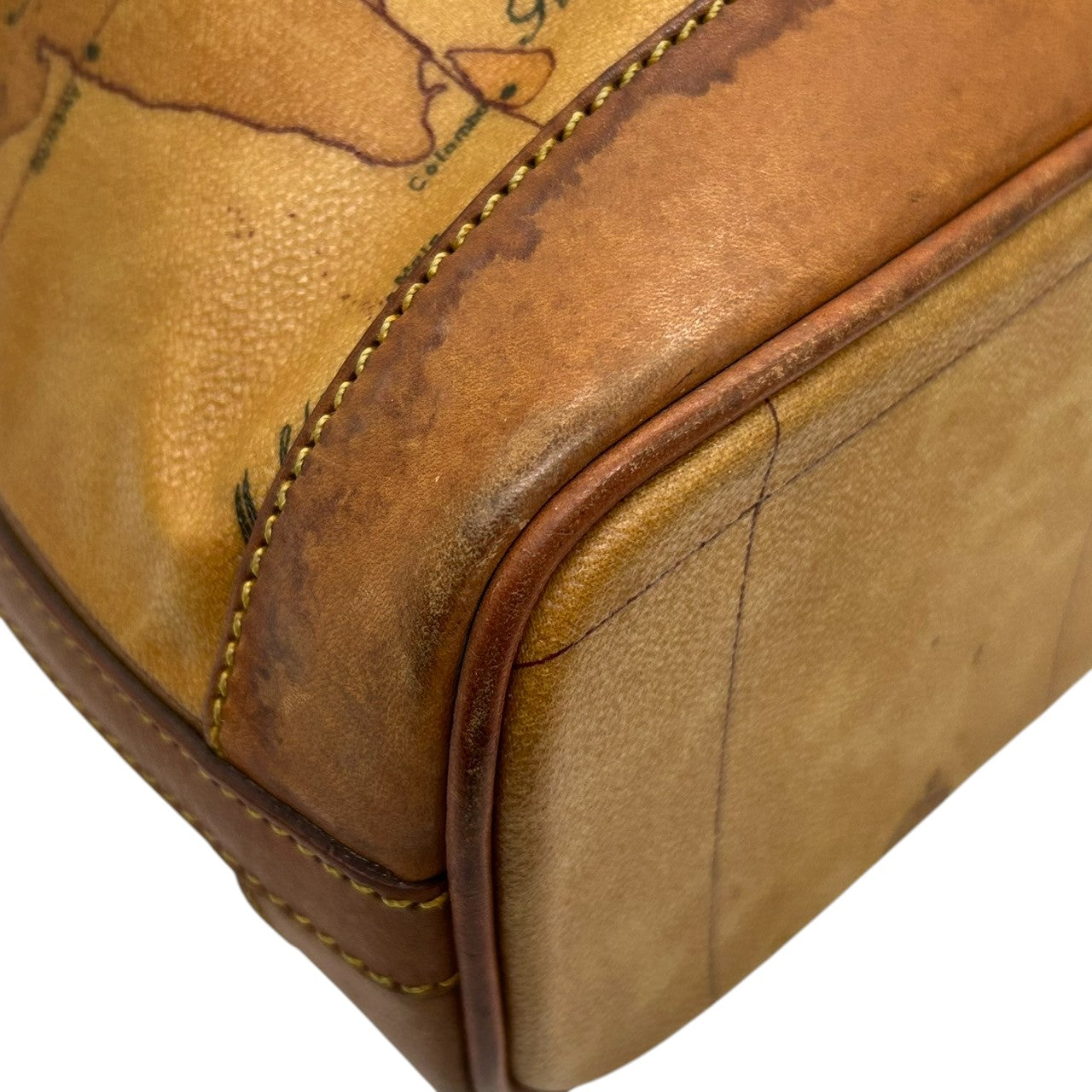 プリマクラッセ ショルダーバッグ 巾着バッグ 2way ハンドバッグ レディース PRIMA CLASSE 地図柄 PVC レザー ヴィンテージ クラシック イタリア製 Alviero Martini 肩掛け 斜め掛け エレガント s35