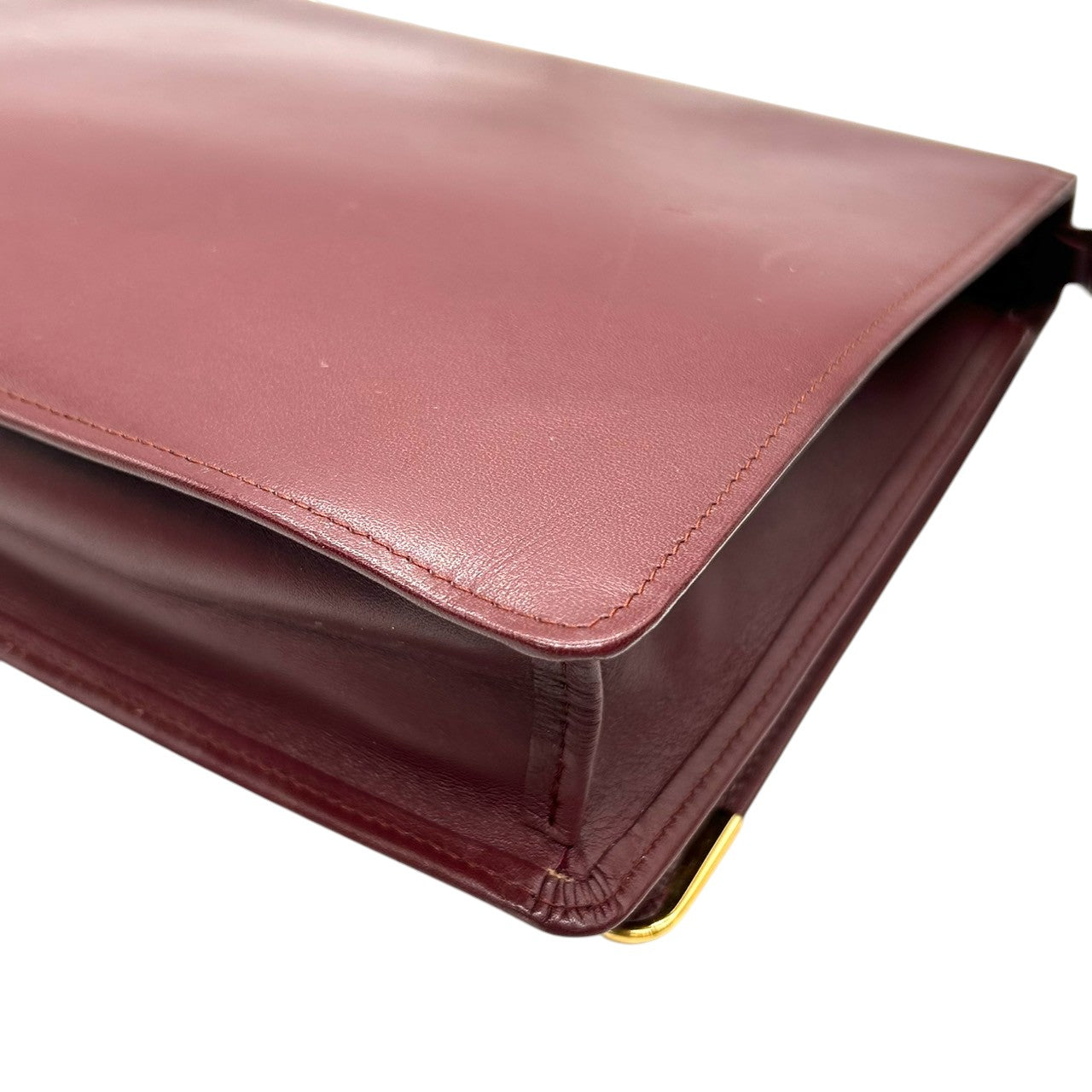 【訳あり】カルティエ クラッチバッグ マストライン セカンドバッグ メンズ レディース Cartier レザー 本革 ボルドー ワインレッド 2Cロゴ Cドゥカルティエ ヴィンテージ エレガント クラシック 高級感 ユニセックス 保存袋付 s41