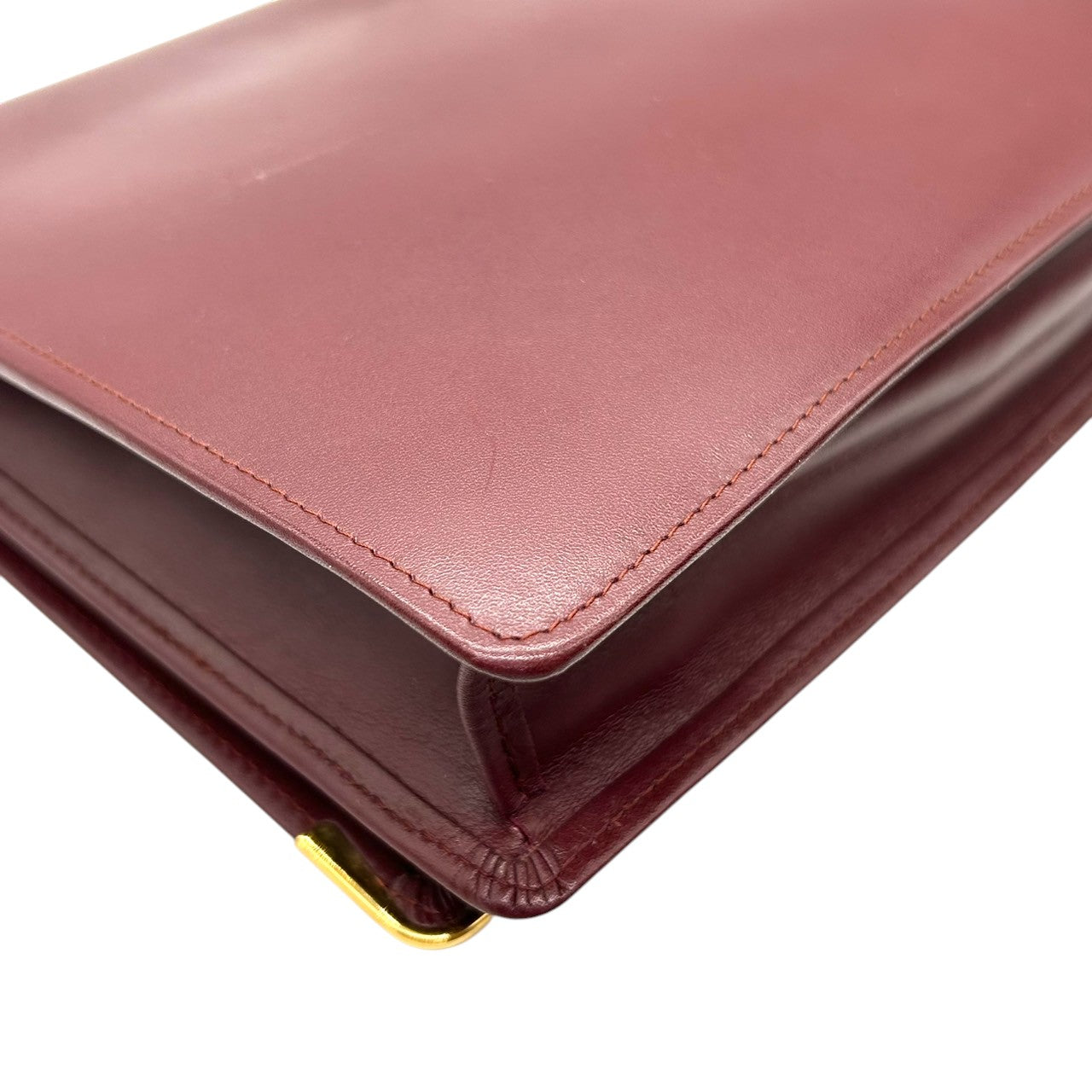 【訳あり】カルティエ クラッチバッグ マストライン セカンドバッグ メンズ レディース Cartier レザー 本革 ボルドー ワインレッド 2Cロゴ Cドゥカルティエ ヴィンテージ エレガント クラシック 高級感 ユニセックス 保存袋付 s41