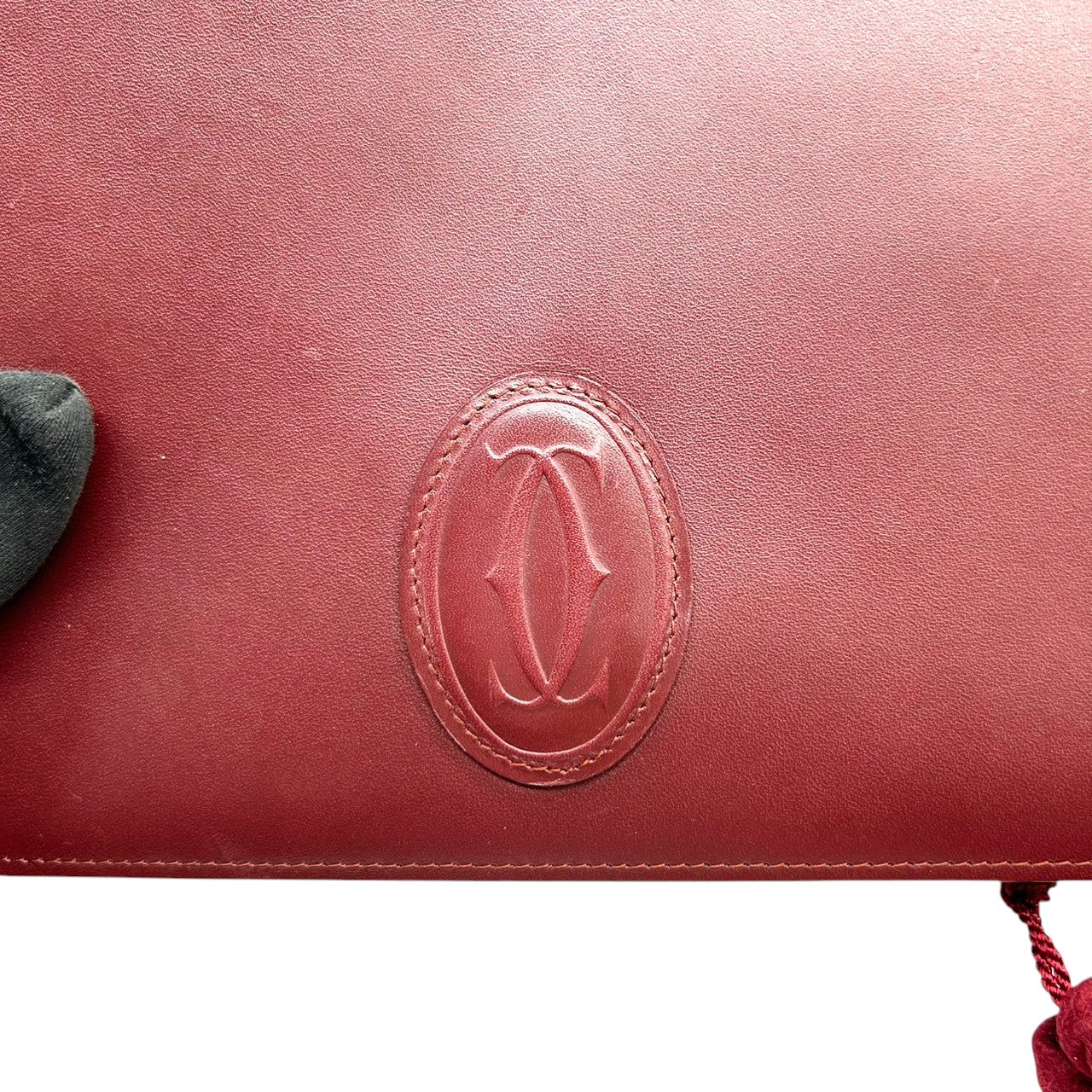 【訳あり】カルティエ クラッチバッグ マストライン セカンドバッグ メンズ レディース Cartier レザー 本革 ボルドー ワインレッド 2Cロゴ Cドゥカルティエ ヴィンテージ エレガント クラシック 高級感 ユニセックス 保存袋付 s41