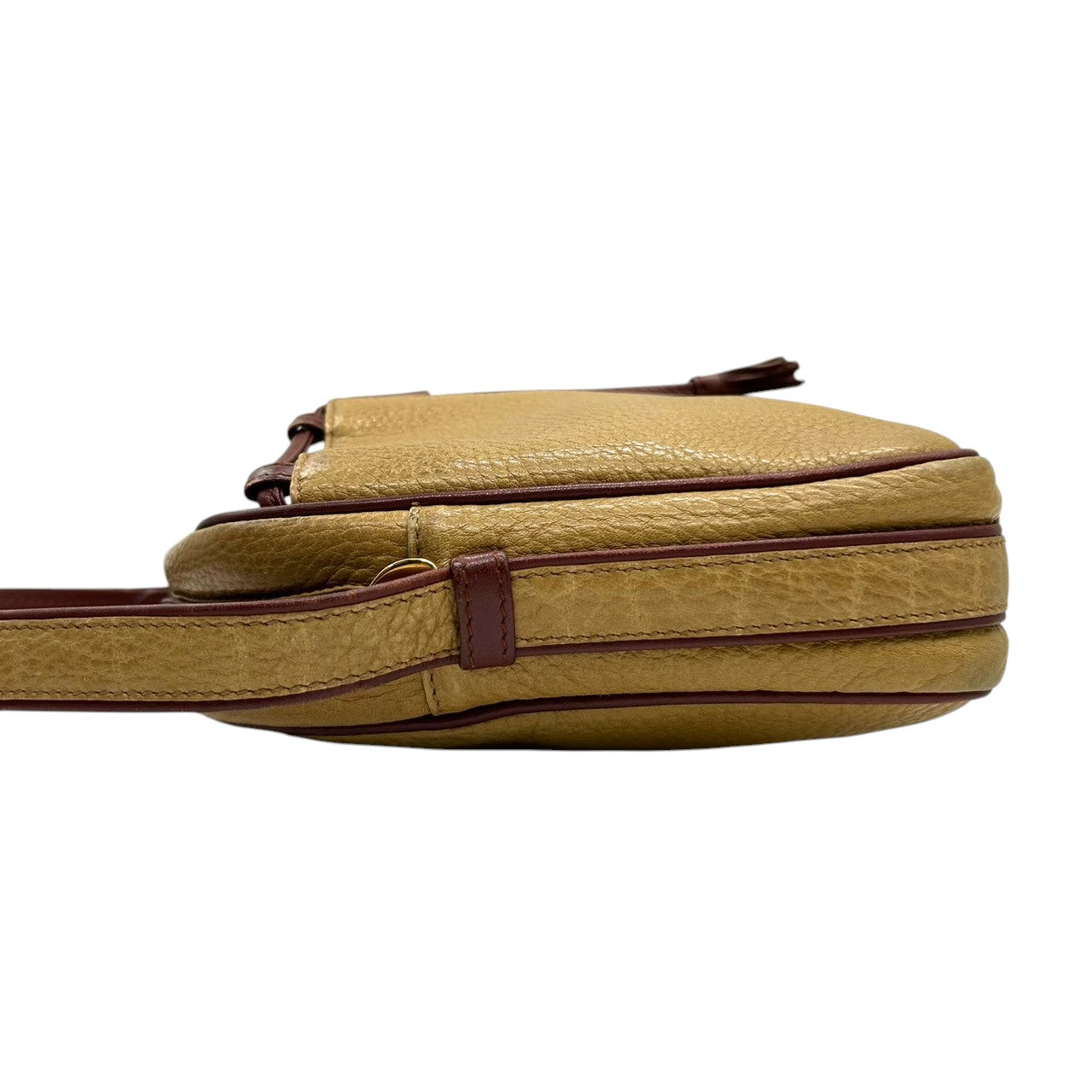 Cartier カルティエ ショルダーバッグ マストライン ヴィンテージ レザー 本革 マスタード ボルドー バイカラー タッセル レディース 斜め掛け ポシェット カメラバッグ エレガント クラシック s41