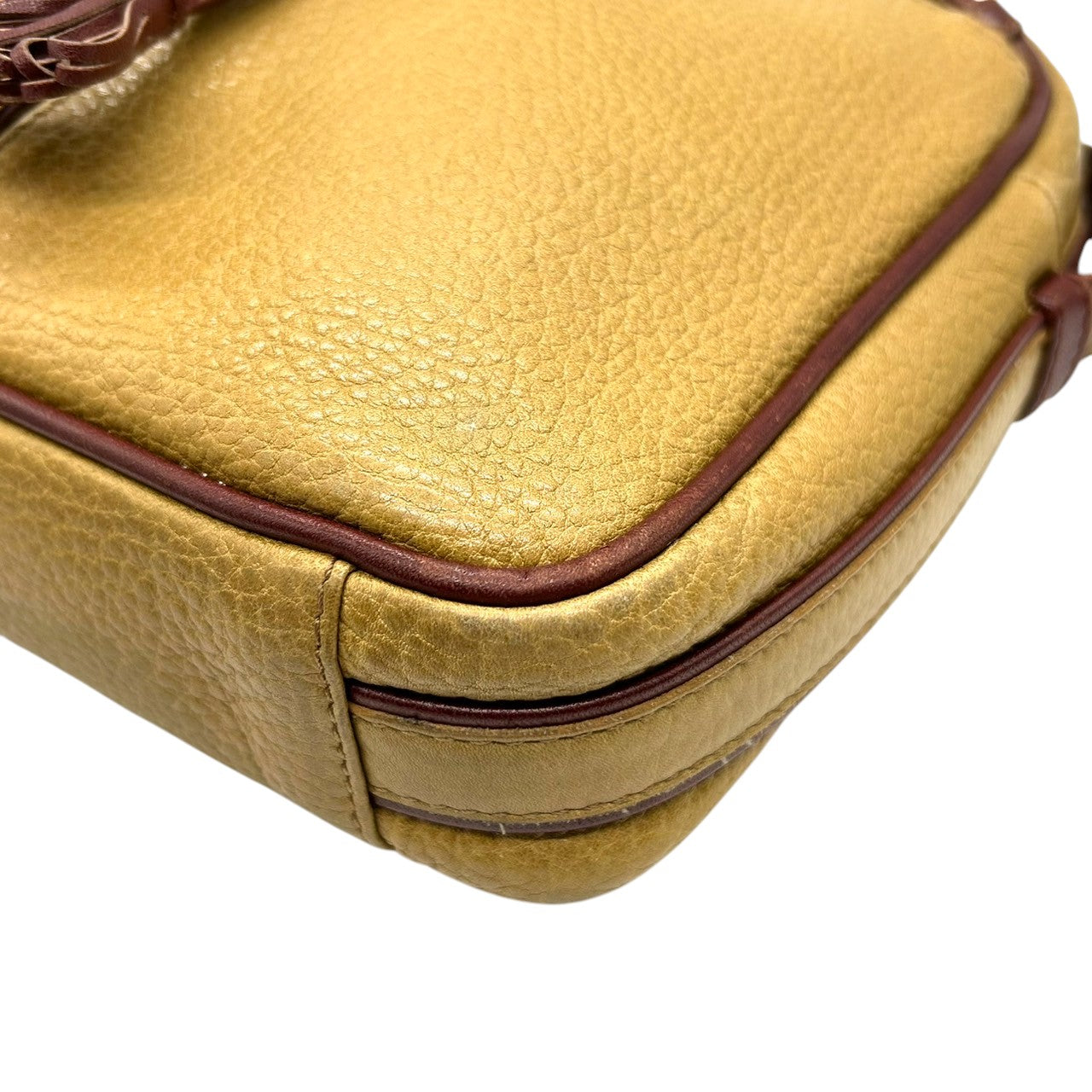 Cartier カルティエ ショルダーバッグ マストライン ヴィンテージ レザー 本革 マスタード ボルドー バイカラー タッセル レディース 斜め掛け ポシェット カメラバッグ エレガント クラシック s41