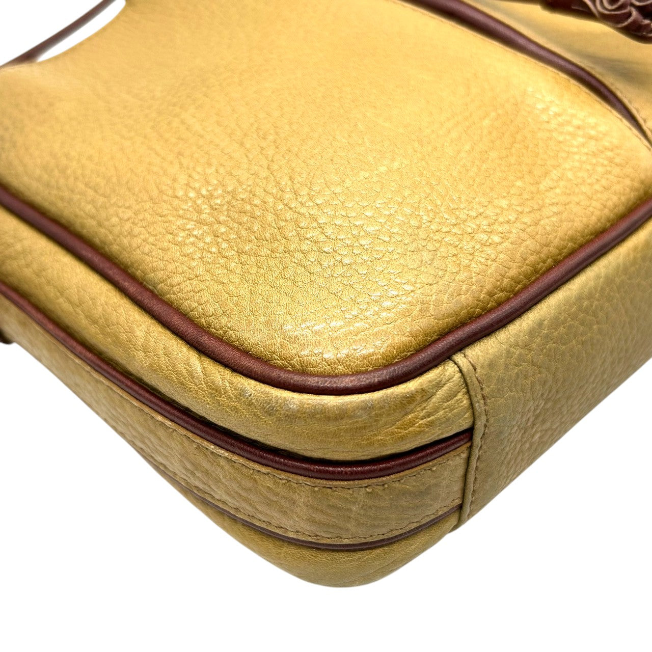 Cartier カルティエ ショルダーバッグ マストライン ヴィンテージ レザー 本革 マスタード ボルドー バイカラー タッセル レディース 斜め掛け ポシェット カメラバッグ エレガント クラシック s41