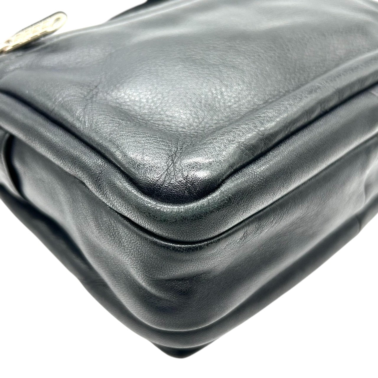 BREE ブリー ショルダーバッグ レザー 本革 ブラック 黒 フラップ式 メンズ レディース ユニセックス 斜め掛け クロスボディ ヴィンテージ クラシック ドイツブランド シンプルデザイン 高品質 クリーニング済み s41