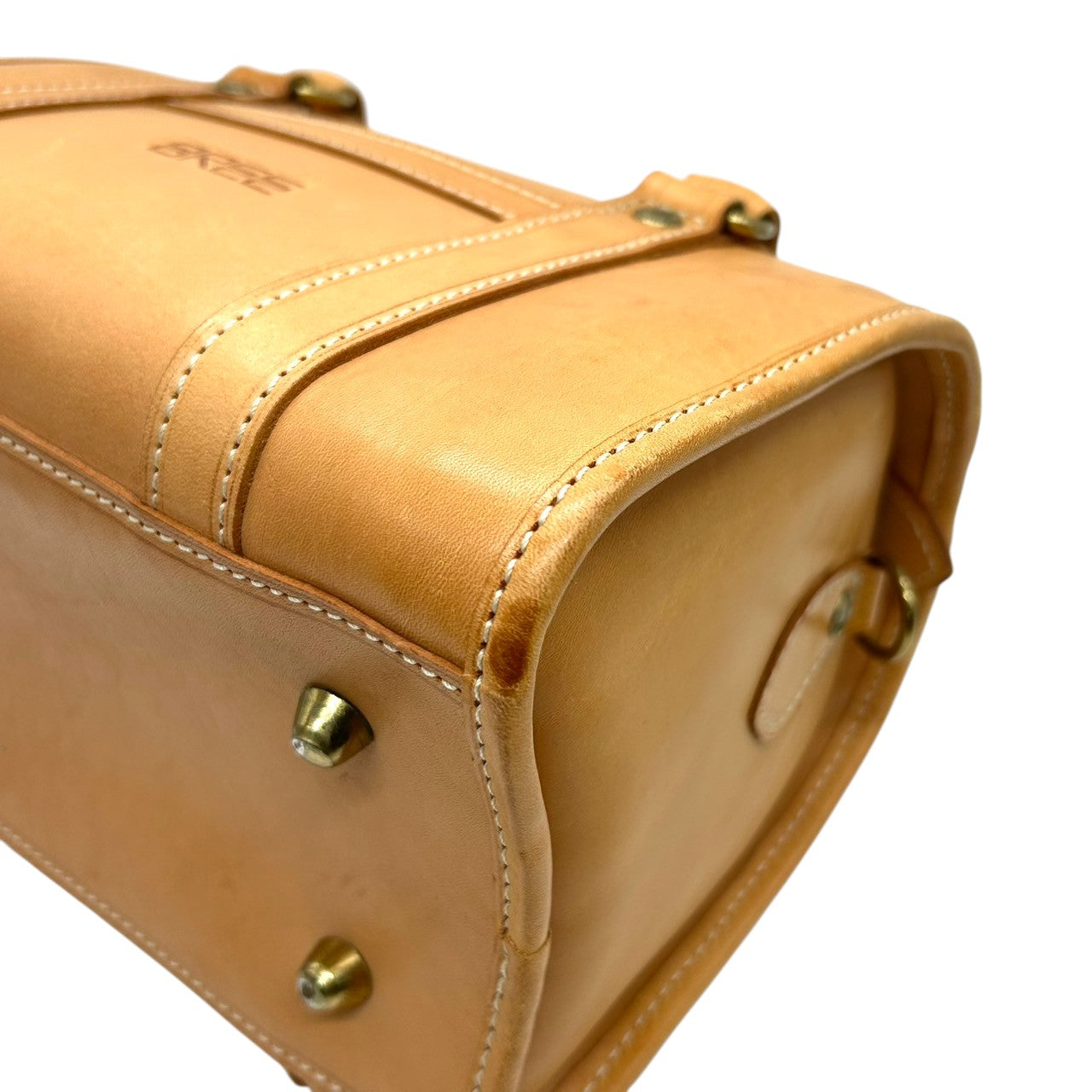 【美品】BREE ブリー 2WAY ボストンバッグ ハンドバッグ ショルダーバッグ ヌメ革 レザー 本革 レディース メンズ ユニセックス 経年変化 エイジング ドイツブランド クラシック ヴィンテージ 肩掛け 斜め掛け ロゴ型押し チャーム付 s41