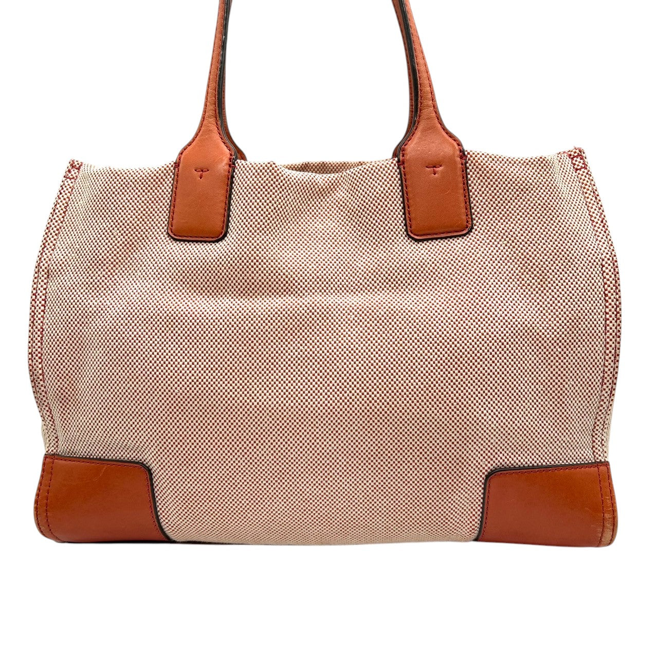 トリーバーチ エラ トートバッグ レディース TORY BURCH キャンバス レザー オレンジ ブラウン A4収納可 肩掛け 大容量 通勤 通学 ハンドバッグ ビッグロゴ デカロゴ エレガント クラシック 人気モデル s36