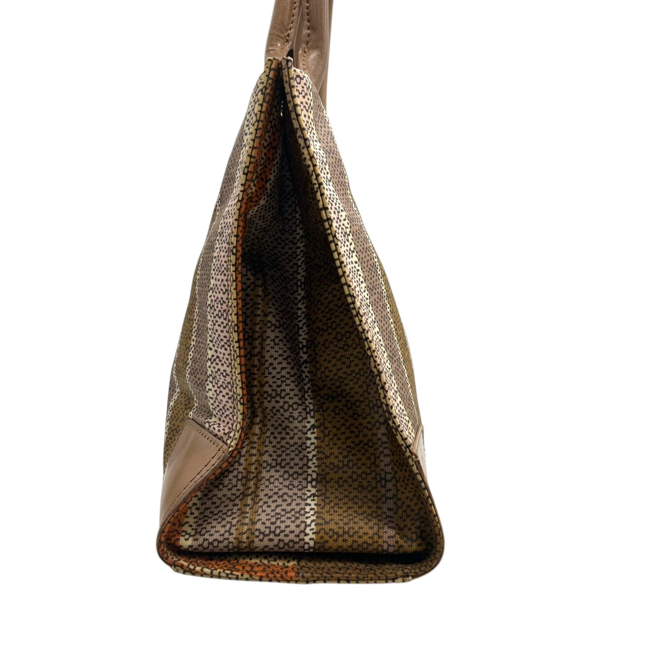 トリーバーチ トートバッグ ストライプ柄 マルチカラー レディース TORY BURCH PVC レザー ブラウン オレンジ A4収納可 肩掛け 大容量 通勤 通学 ハンドバッグ デカロゴ エレガント クラシック 人気モデル s36