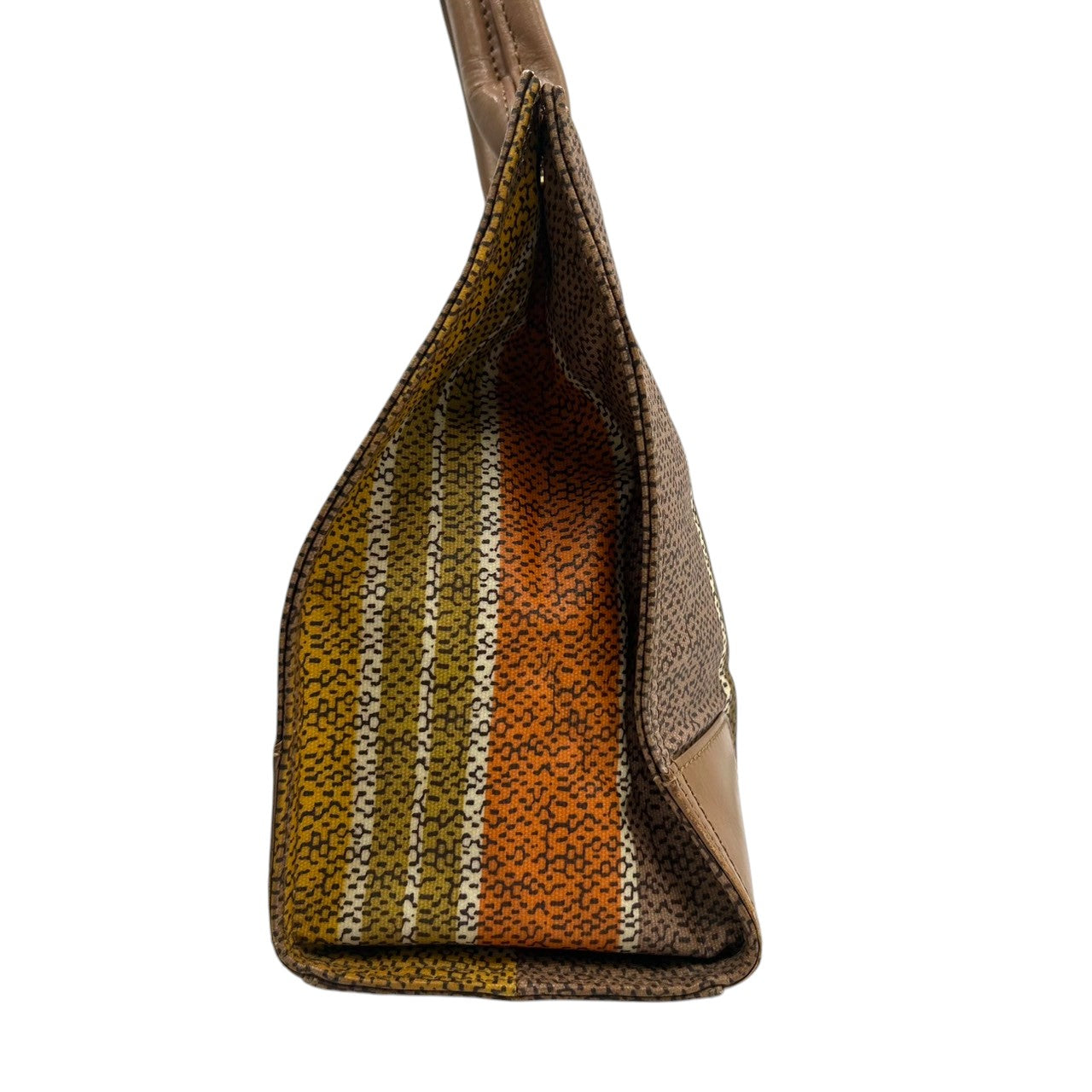 トリーバーチ トートバッグ ストライプ柄 マルチカラー レディース TORY BURCH PVC レザー ブラウン オレンジ A4収納可 肩掛け 大容量 通勤 通学 ハンドバッグ デカロゴ エレガント クラシック 人気モデル s36