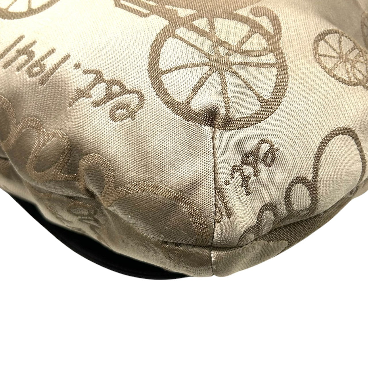 【美品】COACH コーチ ホースアンドキャリッジ ショルダーバッグ F14888 ワンショルダー ナイロン レザー ベージュ ブラウン 馬車柄 総柄 レディース エレガント クラシック 肩掛け可 デイリーユース 軽量 クリーニング済み s53