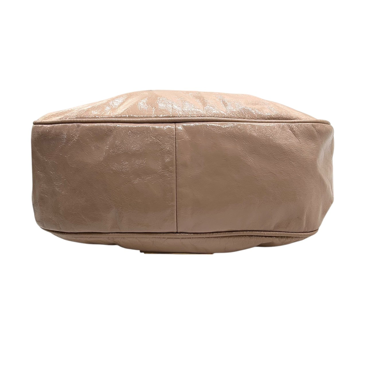 【美品】MARC BY MARC JACOBS 2WAY ハンドバッグ ショルダーバッグ 斜め掛け可 エナメル パテントレザー ベージュ レッド バイカラー ゴールド金具 レディース エレガント フェミニン デイリーユース 大容量 クリーニング済み R