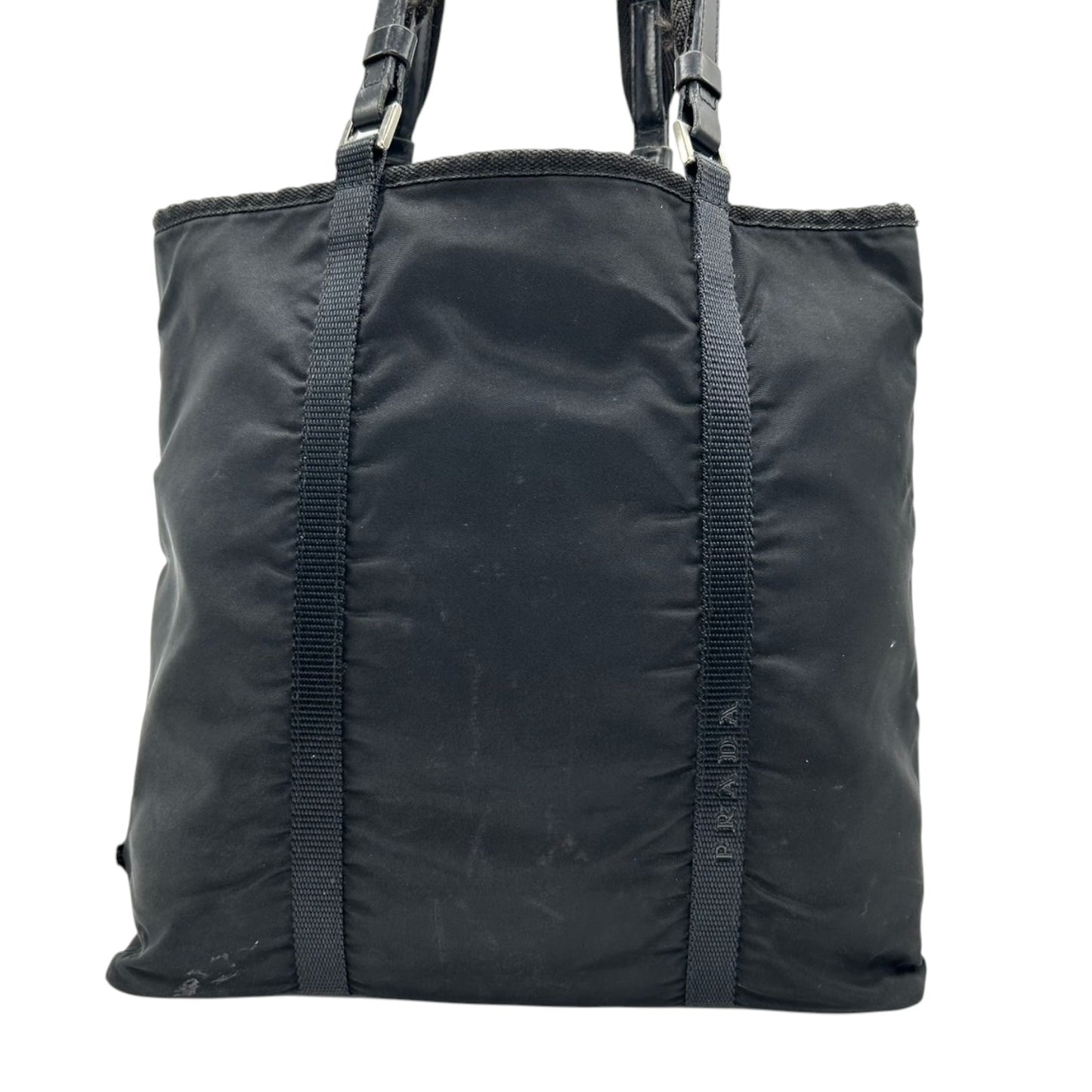 プラダ PRADA トートバッグ ハンドバッグ ナイロン テスート ブラック 黒 ロゴ A4収納可 ビジネス 通勤 通学 レディース メンズ ユニセックス 定番人気モデル 軽量 肩掛け ワンショルダー 三角ロゴプレート s32