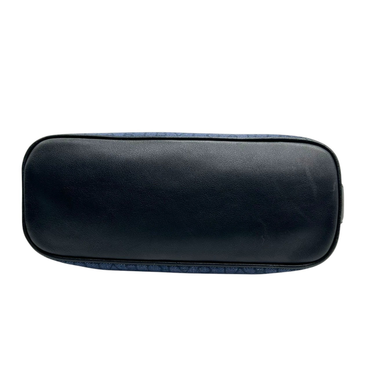 ブルガリ BVLGARI ハンドバッグ ショルダーバッグ アクセサリーポーチ ワンショルダー ロゴマニア キャンバス レザー ネイビー ブラック レディース ワンショルダー クリーニング済み s38