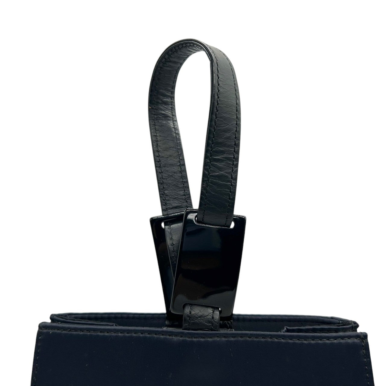 イヴサンローラン YVES SAINT LAURENT ハンドバッグ ミニバッグ YSL カサンドラロゴ エンボス ナイロン レザー ネイビー 紺 レディース ヴィンテージ ビンテージ クラシック エレガント フォーマル パーティバッグ クリーニング済み s38