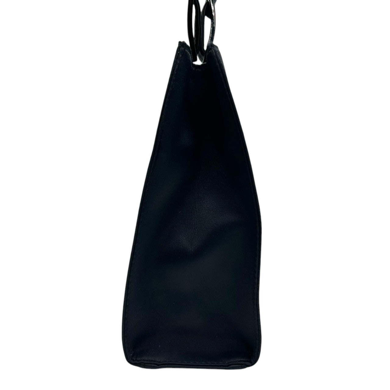 イヴサンローラン YVES SAINT LAURENT ハンドバッグ ミニバッグ YSL カサンドラロゴ エンボス ナイロン レザー ネイビー 紺 レディース ヴィンテージ ビンテージ クラシック エレガント フォーマル パーティバッグ クリーニング済み s38