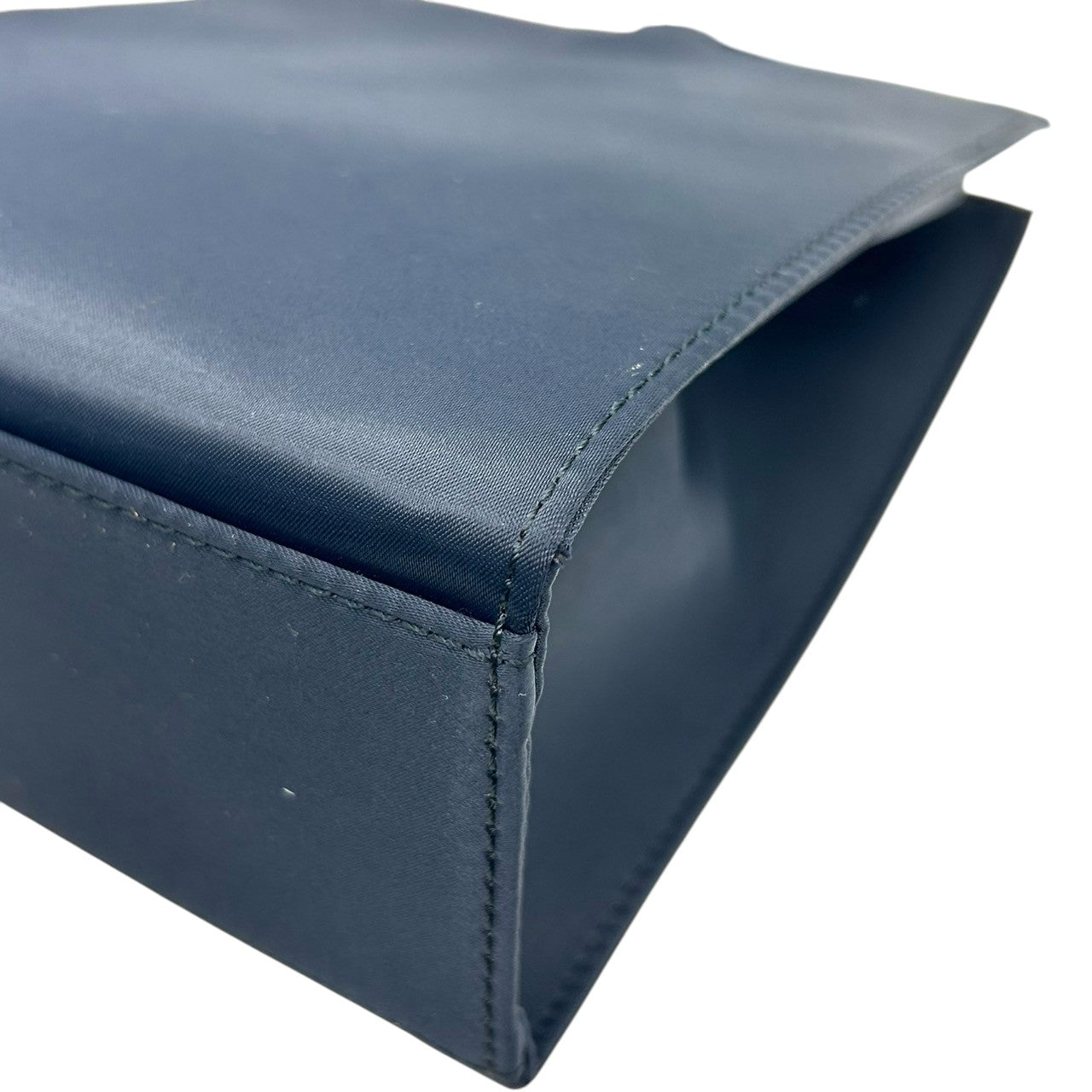 イヴサンローラン YVES SAINT LAURENT ハンドバッグ ミニバッグ YSL カサンドラロゴ エンボス ナイロン レザー ネイビー 紺 レディース ヴィンテージ ビンテージ クラシック エレガント フォーマル パーティバッグ クリーニング済み s38