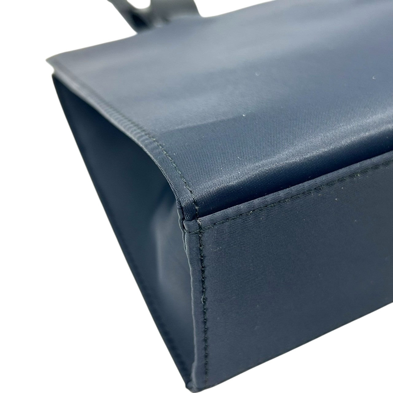 イヴサンローラン YVES SAINT LAURENT ハンドバッグ ミニバッグ YSL カサンドラロゴ エンボス ナイロン レザー ネイビー 紺 レディース ヴィンテージ ビンテージ クラシック エレガント フォーマル パーティバッグ クリーニング済み s38