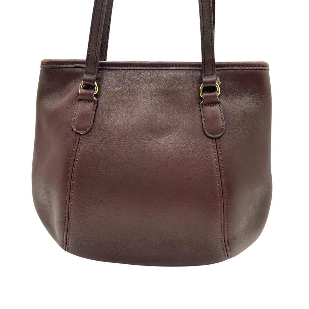 【美品】オールドコーチ COACH トートバッグ ショルダーバッグ 9996 ヴィンテージ グラブタンレザー 本革 ダークブラウン こげ茶 レディース 通勤 通学 肩掛け ワンショルダー A4収納可 クラシックデザイン クリーニング済み s38