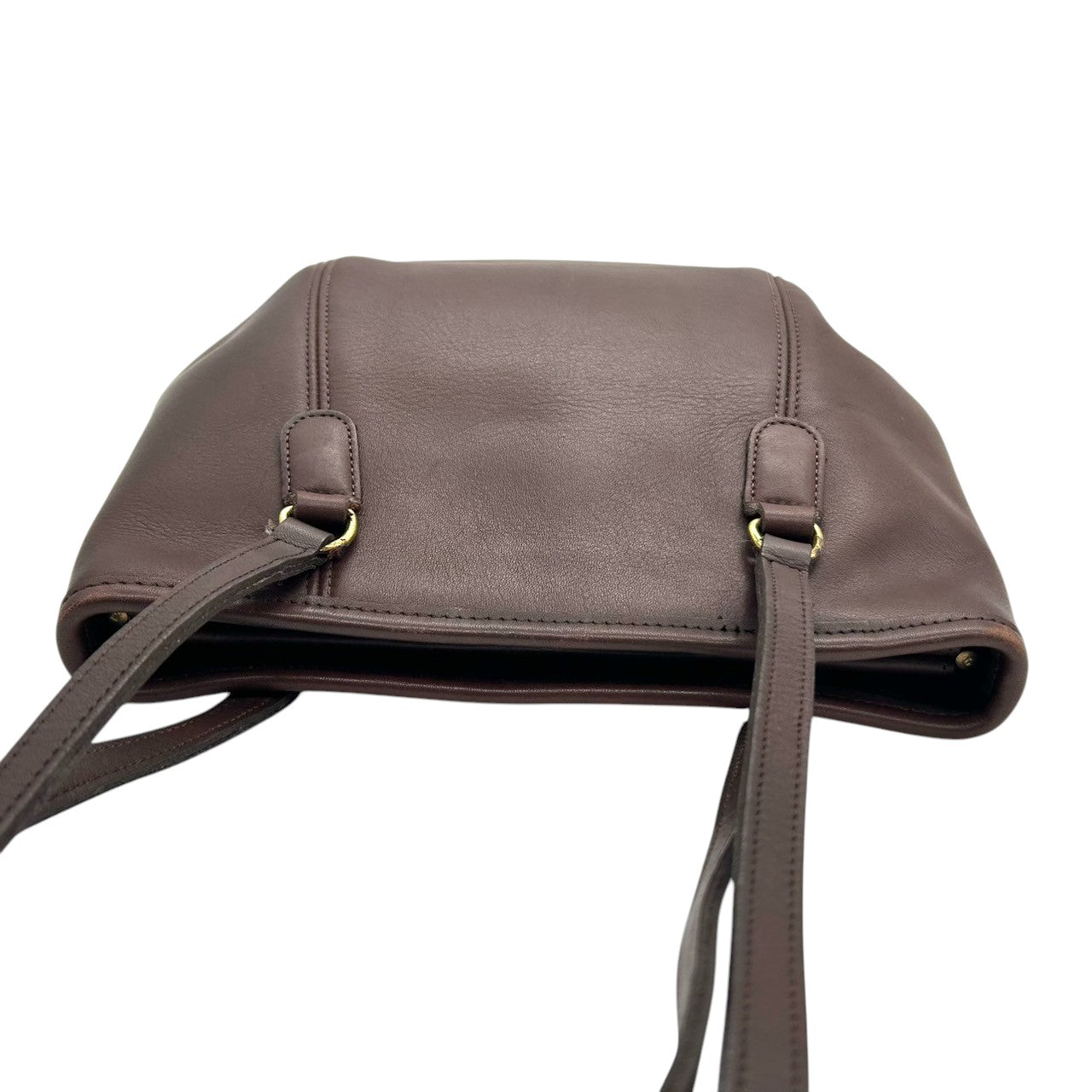 【美品】オールドコーチ COACH トートバッグ ショルダーバッグ 9996 ヴィンテージ グラブタンレザー 本革 ダークブラウン こげ茶 レディース 通勤 通学 肩掛け ワンショルダー A4収納可 クラシックデザイン クリーニング済み s38