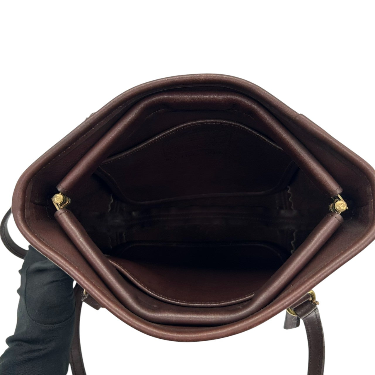 【美品】オールドコーチ COACH トートバッグ ショルダーバッグ 9996 ヴィンテージ グラブタンレザー 本革 ダークブラウン こげ茶 レディース 通勤 通学 肩掛け ワンショルダー A4収納可 クラシックデザイン クリーニング済み s38