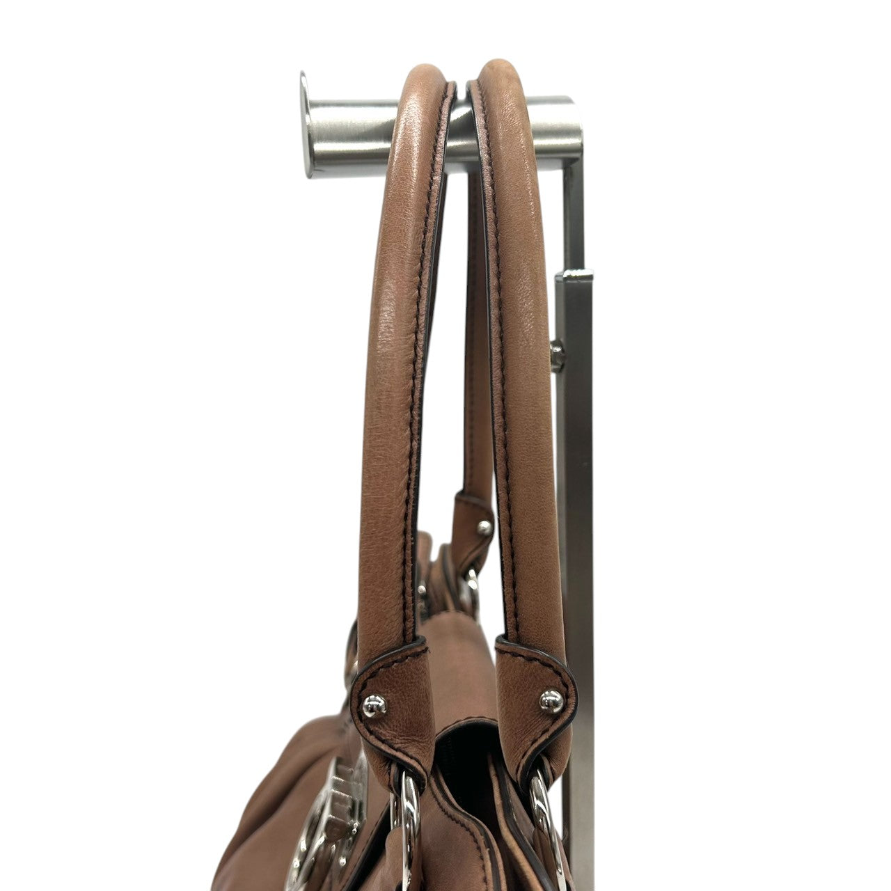 サルヴァトーレフェラガモ マリッサ ハンドバッグ ガンチーニ レザー AB-21 5370 ブラウン レディース エレガント フェミニン 肩掛け ワンショルダー 通勤バッグ クリーニング済み Salvatore Ferragamo U