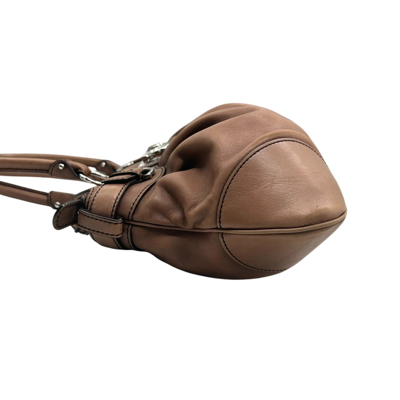 サルヴァトーレフェラガモ マリッサ ハンドバッグ ガンチーニ レザー AB-21 5370 ブラウン レディース エレガント フェミニン 肩掛け ワンショルダー 通勤バッグ クリーニング済み Salvatore Ferragamo U