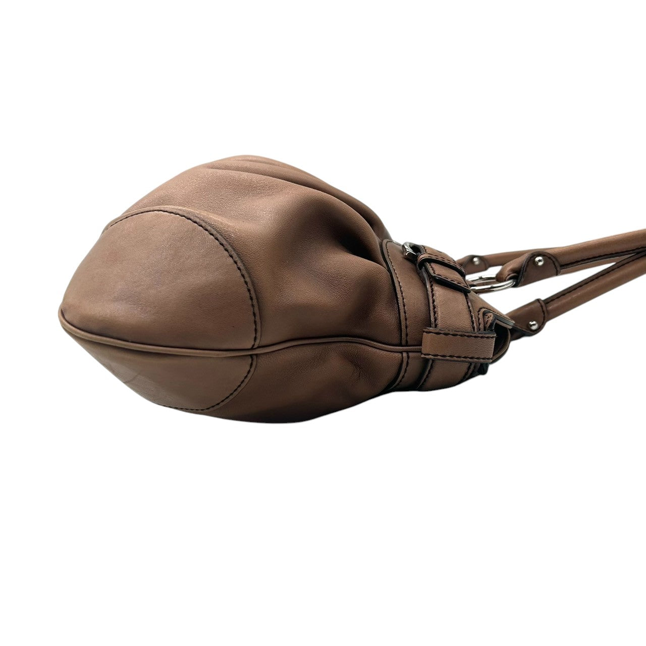 サルヴァトーレフェラガモ マリッサ ハンドバッグ ガンチーニ レザー AB-21 5370 ブラウン レディース エレガント フェミニン 肩掛け ワンショルダー 通勤バッグ クリーニング済み Salvatore Ferragamo U