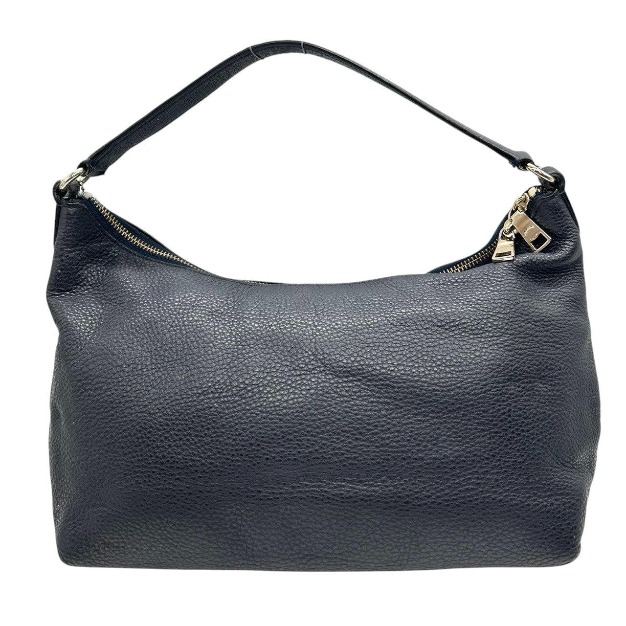 【美品】コーチ COACH 2WAY ショルダーバッグ ハンドバッグ F36628 ペブルドレザー シボ革 本革 ネイビー 紺 レディース エレガント シンプル 通勤 通学 肩掛け 斜め掛け可 クリーニング済み s45