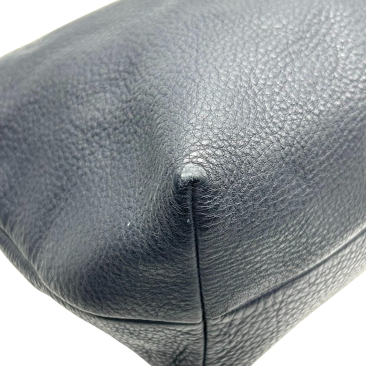 【美品】コーチ COACH 2WAY ショルダーバッグ ハンドバッグ F36628 ペブルドレザー シボ革 本革 ネイビー 紺 レディース エレガント シンプル 通勤 通学 肩掛け 斜め掛け可 クリーニング済み s45